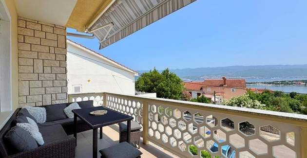 Apartman Roži – pogled more i balkon